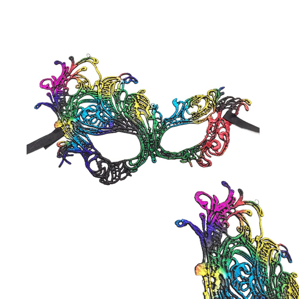 Honkenda 4-Pack Multicolored Venetian Lace Masquerade Masks for Women - Elegant Carnival, Ball, Halloween & Cosplay Costume Accessories | Perfect for Mardi Gras, Themed Parties & Costume Events