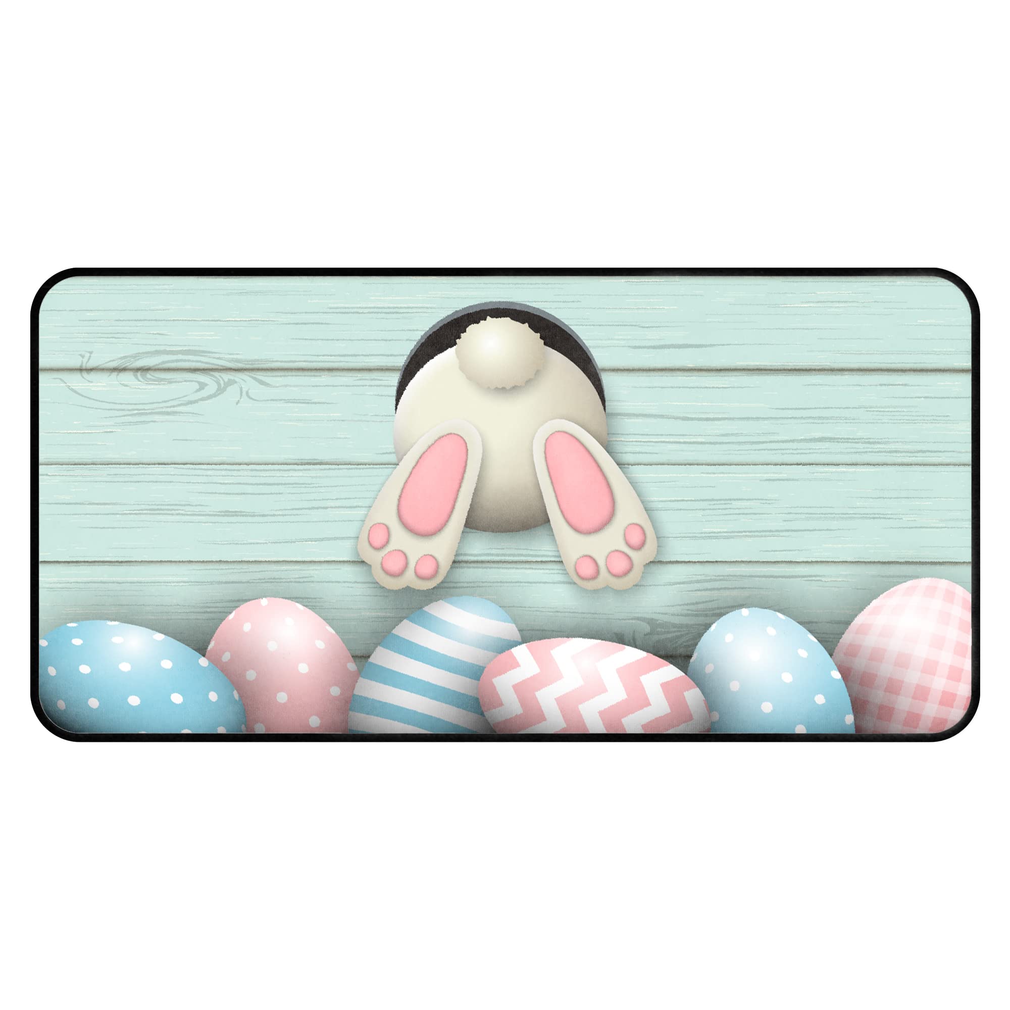 Easter Bunny Non-Slip Kitchen Rug - Cushioned 20x39 Inch Floor Mat for Sink Area, Soft Standing Mat for Kitchen Decor - Perfect for Easter Home Decor, Holiday Kitchen Accessories & Cozy Cooking Comfort
