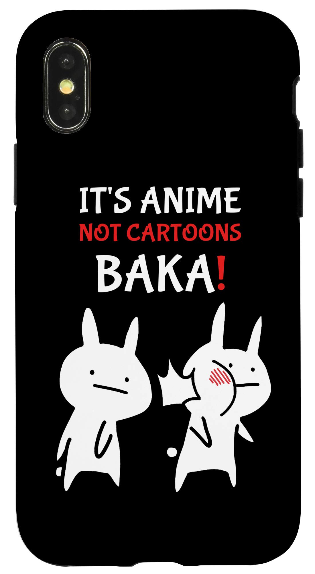 Funny Anime Baka Rabbit Slap iPhone X/XS Case - Japanese Style Protective Cover for iPhone X/XS - Perfect for Anime Fans, Cosplay Events & Daily Use