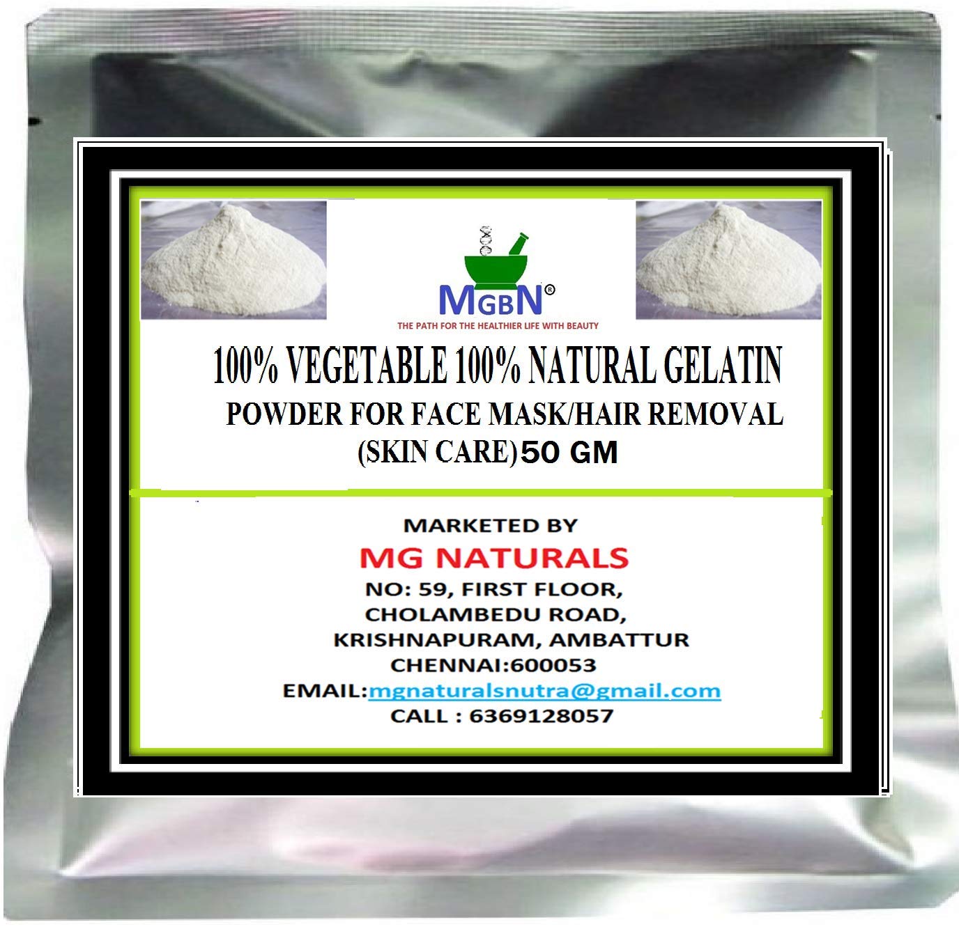 Organic Rice Powder for Skin & Hair Care - 50g | Natural Exfoliant & Brightening Agent | Perfect for DIY Face Masks, Hair Treatments & Spa Days