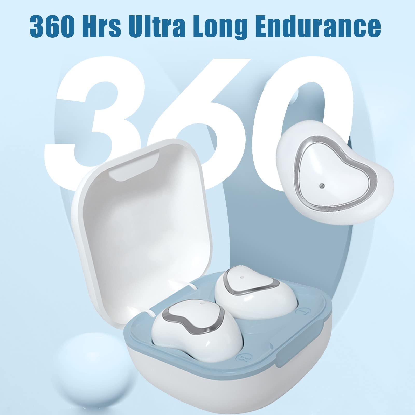 Loluka Sleep Earbuds - Comfortable Bean-Shaped Wireless Earbuds for Sleeping, Stable Bluetooth Connection, Half In-Ear Design, True Wireless Invisible Headphones | Perfect for Side Sleepers, Travel & Nighttime Relaxation