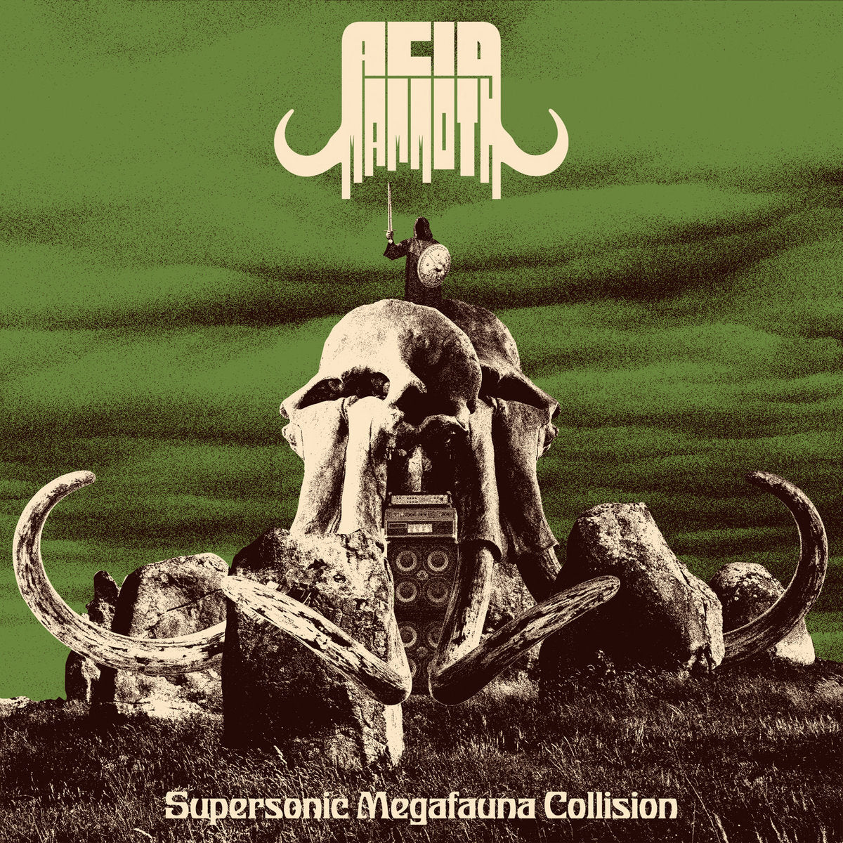 Acid Mammoth LP - Supersonic Megafauna Collision (Red Vinyl Record) | Heavy Psychedelic Stoner Rock Music | Perfect for Vinyl Collectors & Psychedelic Rock Fans