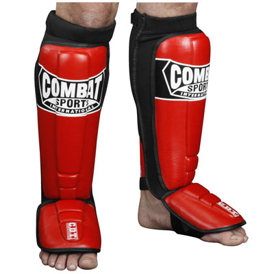 Premium Leather MMA Shin Guards for Combat Sports - Durable Protection for Training & Sparring | Ideal for MMA, Muay Thai & Kickboxing