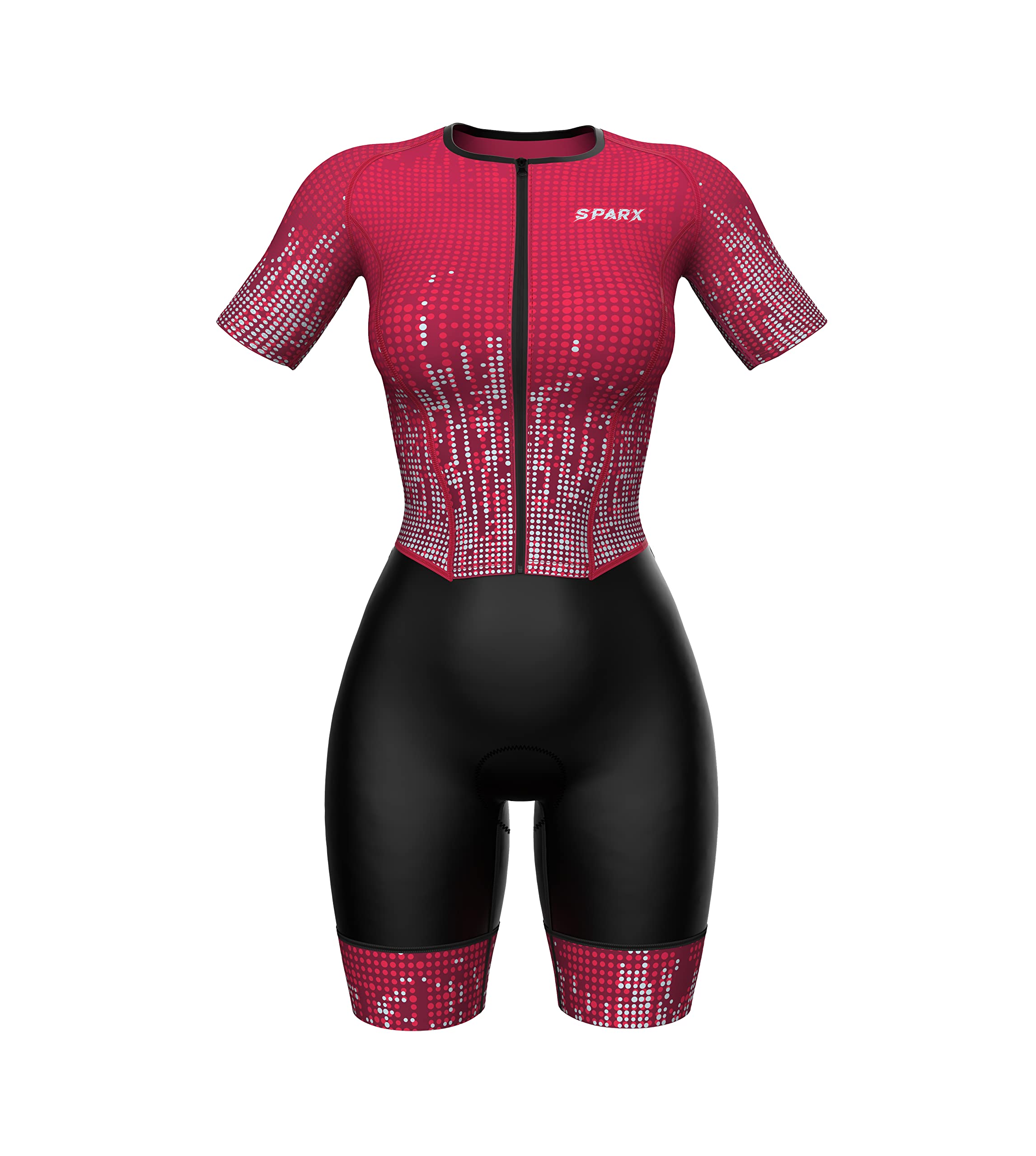 Sparx Aero Triathlon Suit for Women - Short Sleeve Triathlon Suit for Running, Swimming & Cycling - Lightweight Performance Skinsuit - Perfect for Triathlons, Training & Endurance Sports