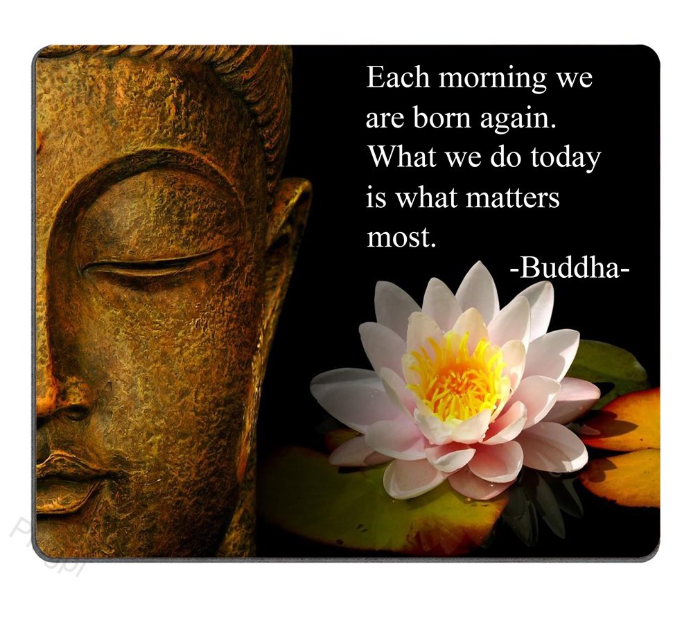Each Morning We Are Born Again Inspirational Quote Mouse Pad - Motivational Desk Accessory for Office, Gaming & Work - Non-Slip Rubber Base for Computers & Laptops