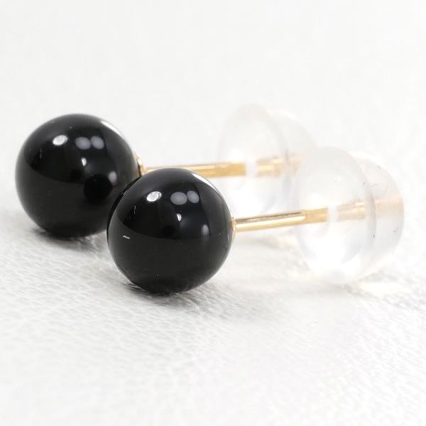 18K Yellow Gold Onyx Earrings for Women – Elegant Black Onyx Stud Earrings | Perfect for Parties, Weddings & Evening Events