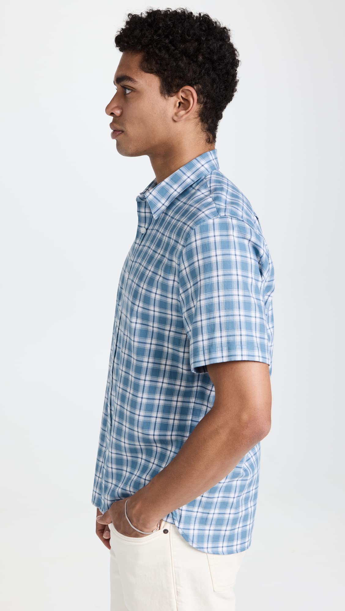 Vince Men's Waterfront Plaid Shirt | Casual Long Sleeve Button Down Shirt for Men | Perfect for Outdoor Activities, Work & Date Nights