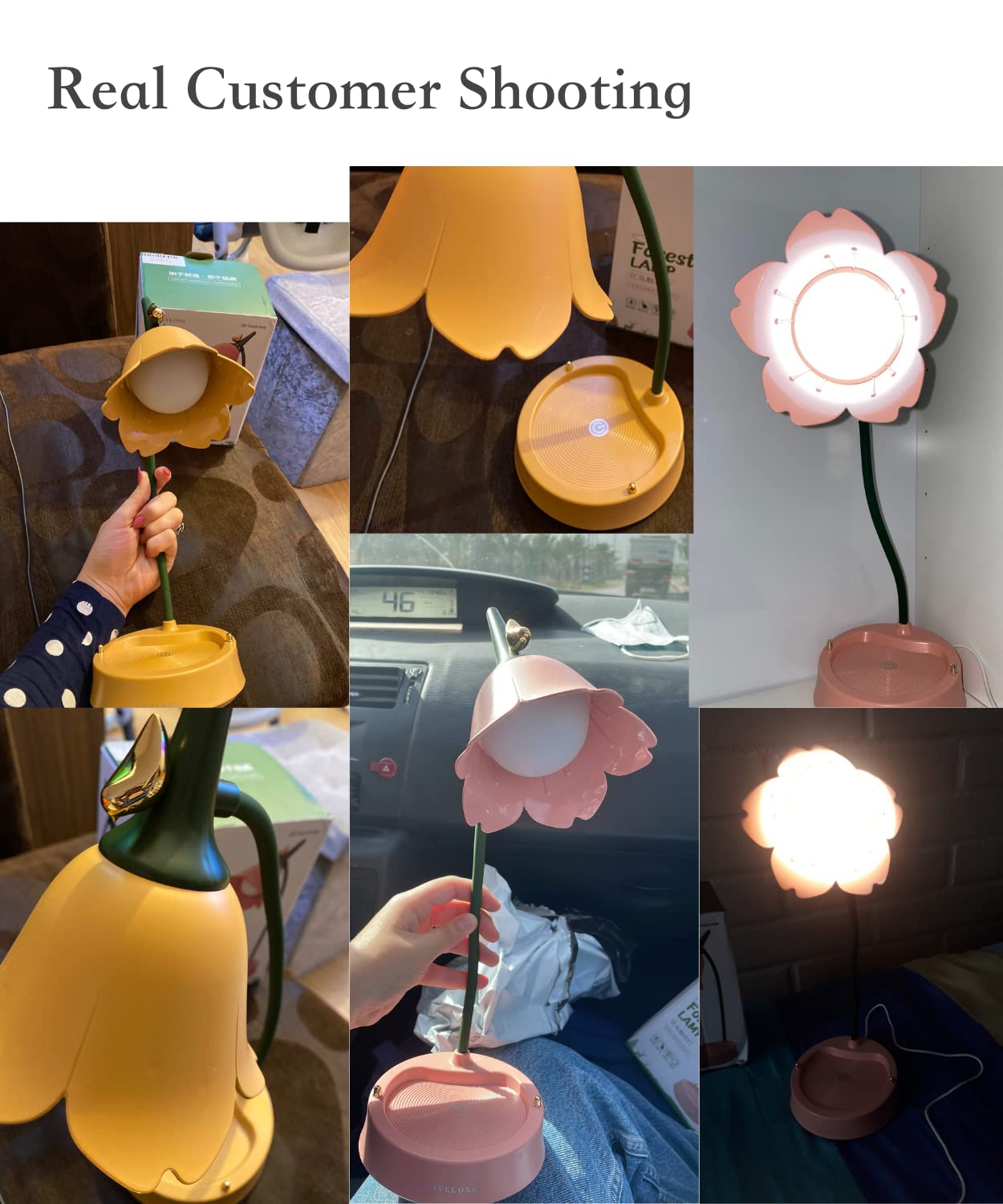 JHTPSLR Metal Sunflower LED Desk Lamp with USB Port & Dimmer - 3-Light Adjustable Table Lamp for Study, Office, Living Room & Bedroom Decor (Yellow) - Perfect for Reading, Working & Creating Cozy Atmosphere