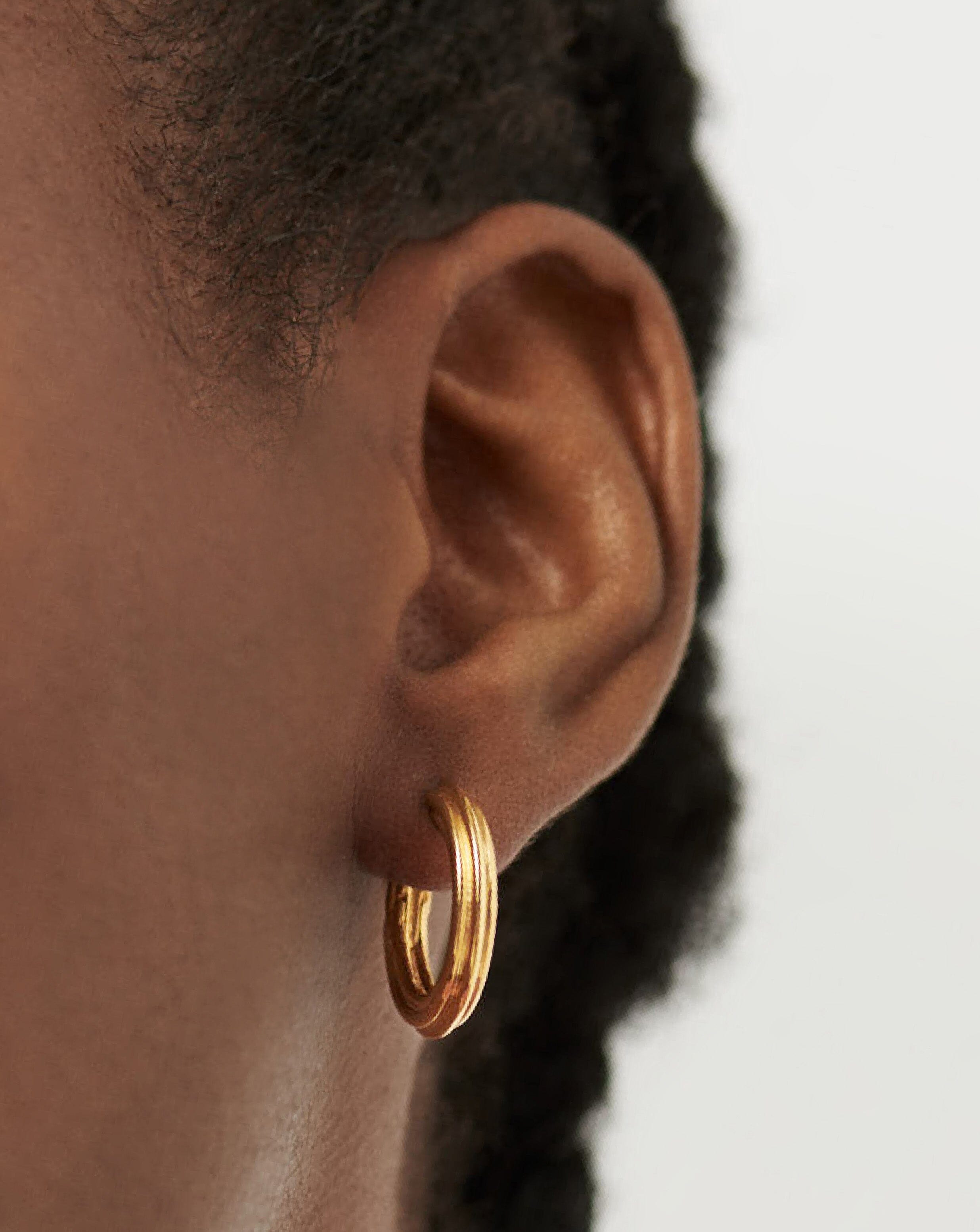 18k Gold Plated Small Hoop Earrings for Women - Minimalist Dainty Everyday Jewelry - Perfect for Work, Date Night & Special Occasions