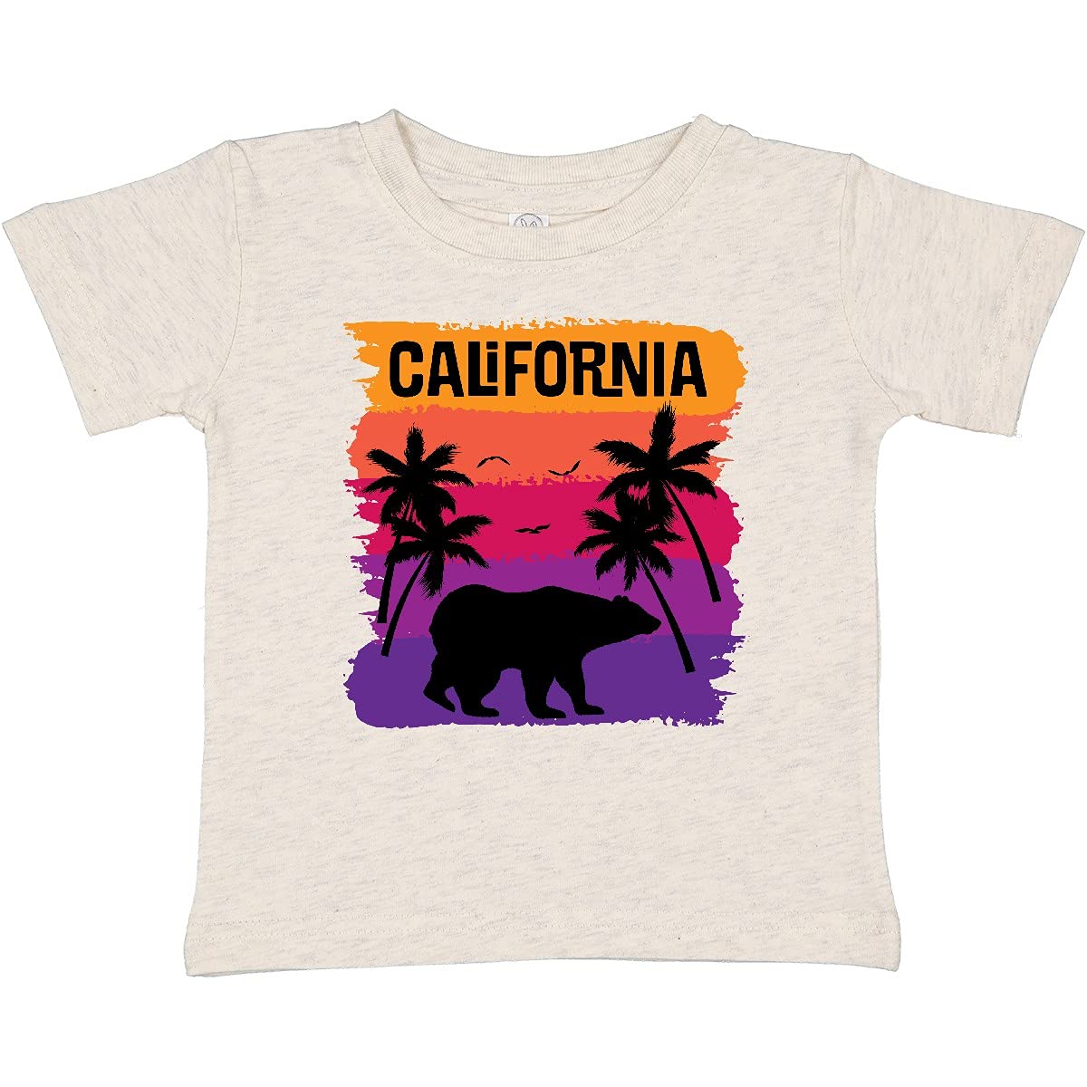 Inktastic California Sunset Vacation Beach Baby T-Shirt - Cute Graphic Tee for Toddlers, Boys & Girls - Soft Cotton Casual Outfit for Beach Trips, Summer Vacations & Family Photos