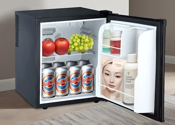 Europace ER9481DBK 48L Thermoelectric Mini Bar Fridge - Compact Beverage Cooler for Home, Office, Dorm & Small Spaces - Perfect for Drinks, Snacks & Beauty Products Storage
