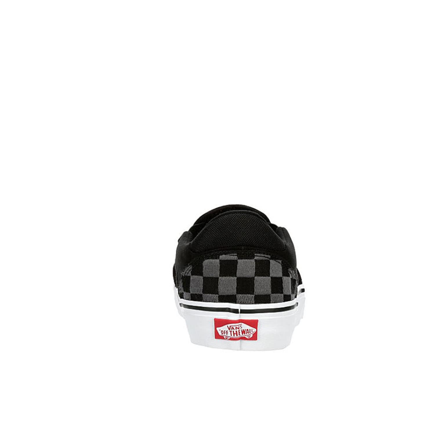 Vans Unisex Asher Deluxe Slip-On Sneakers - Black & White Checkerboard Low Top Casual Shoes for Men & Women | Perfect for Skateboarding, Streetwear Fashion & Everyday Comfort