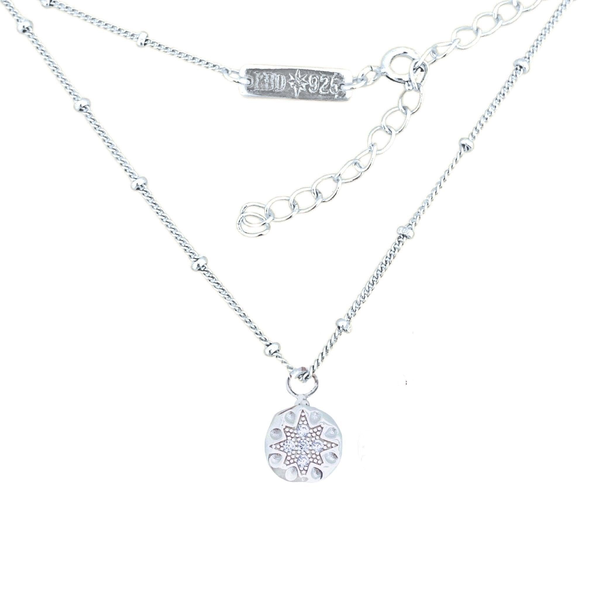 Laihas Prestige Mini Star Disk Sterling Silver Necklace - Elegant 925 Silver Pendant for Women, Perfect Gift for Birthday, Anniversary & Valentine's Day | Everyday Jewelry & Special Occasion Accessory