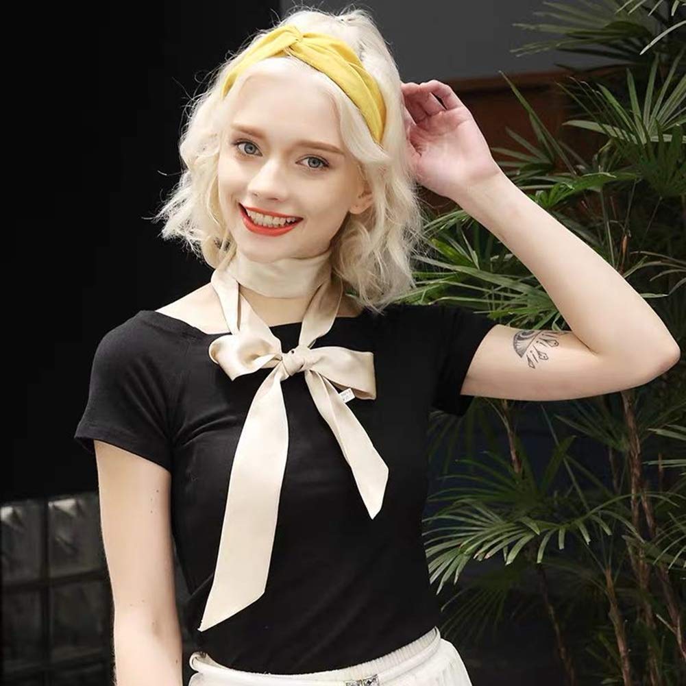Orose Silk Skinny Headband & Hair Bandana for Women and Girls - Soft Head Scarf & Neck Scarf for Styling, Workout, Yoga, and Everyday Fashion Accessory