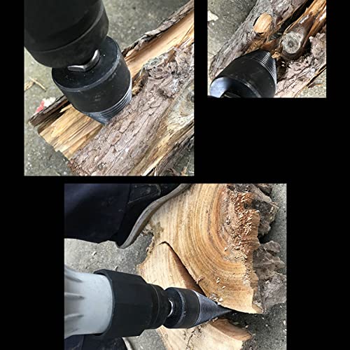 140X32MM Firewood Splitter Drill Bit - Wood Cone Reamer Punch Driver for Log Splitting & Drilling - Perfect for Firewood Processing, DIY Woodworking, and Outdoor Camping