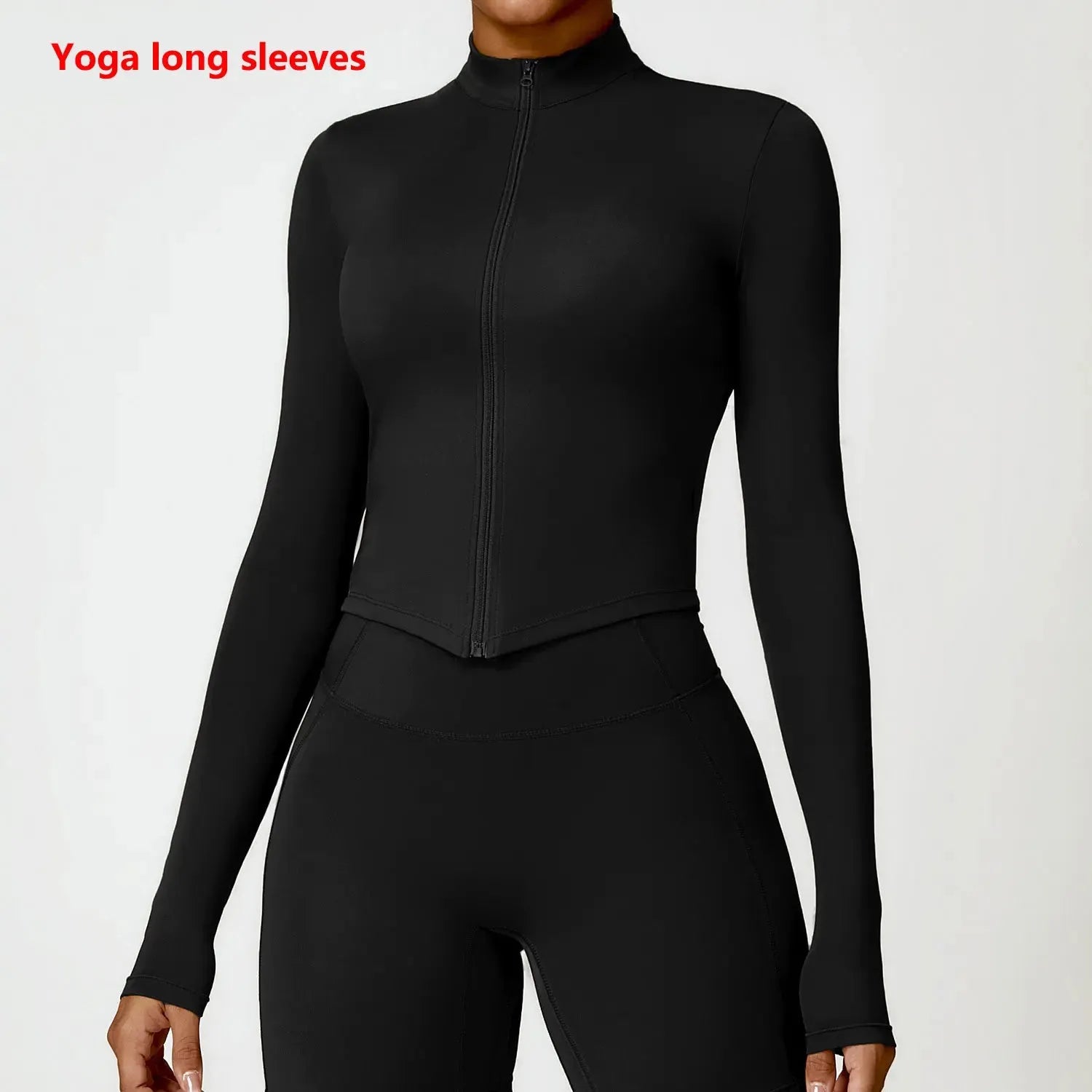 Women's Long Sleeve Yoga Top - Breathable Workout Shirt with Zipper Jacket for Gym, Running & Cycling | Push Up Sportswear for Women | Perfect for Yoga, Fitness Training & Outdoor Activities
