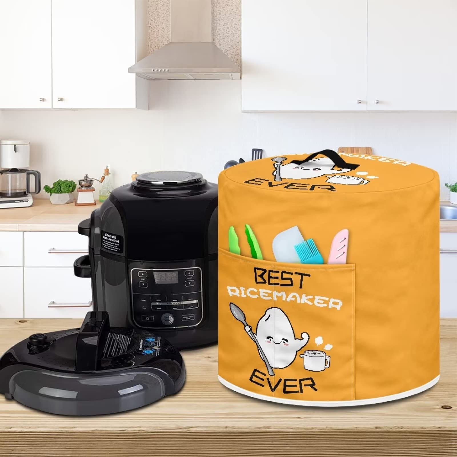 Cartoon Rice Cooker Cover - Clear Small Appliance Dust Protector, Fingerprint-Proof M Size for Rice Cookers & Kitchen Appliances - Perfect for Home, Office & Dorm Use
