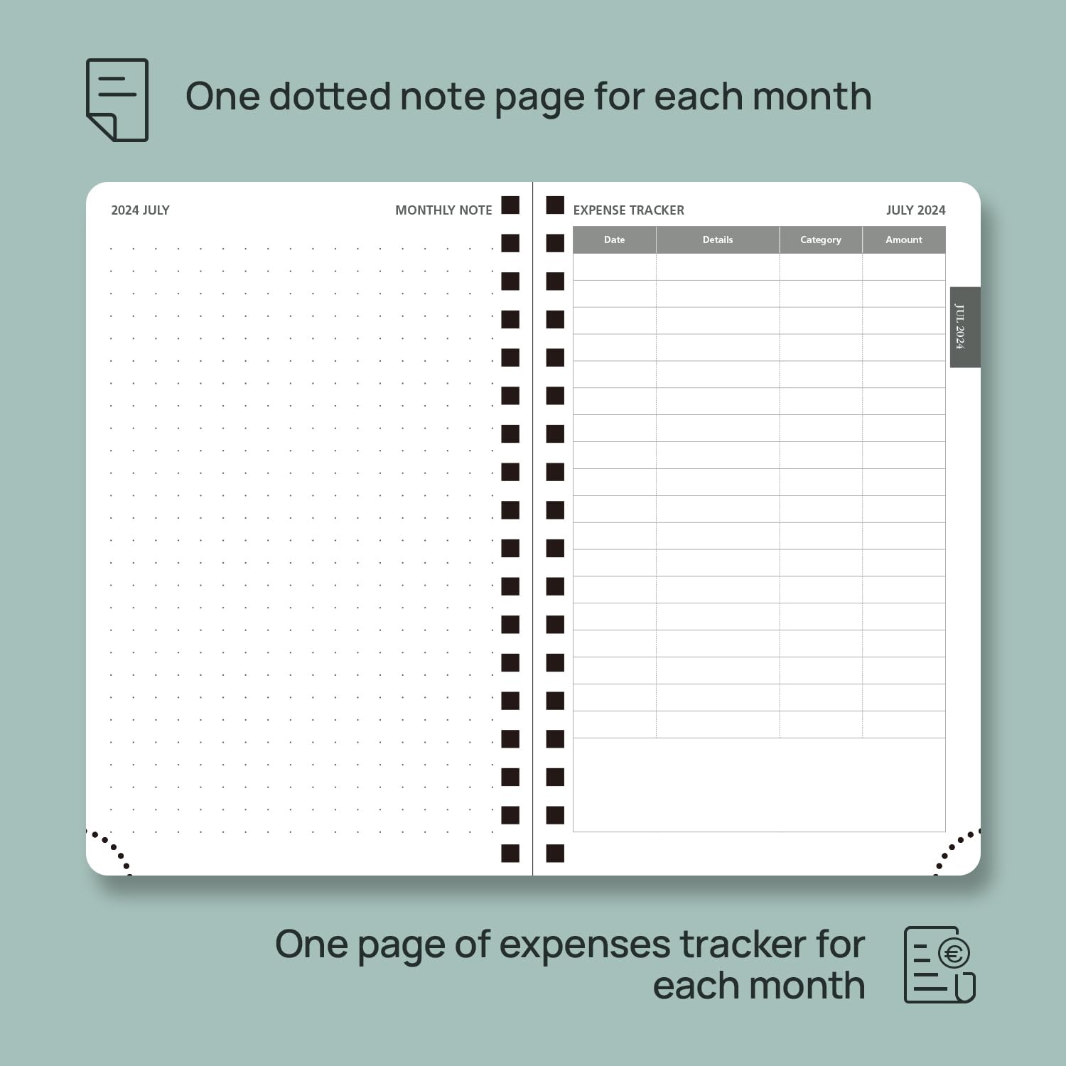 POPRUN 2024-2025 Monthly Planner - 18-Month Pocket Calendar (July 2024 - Dec 2025) - 4