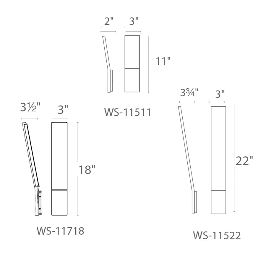 Modern Forms Blade 11-Inch LED Wall Sconce - 3000K Warm White Light - Energy Efficient Indoor/Outdoor Wall Light for Bedroom, Hallway & Patio Lighting