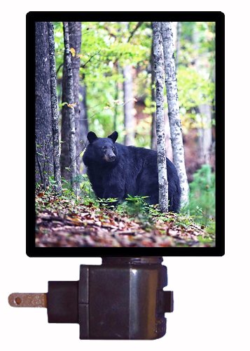 Black Bear Wildlife Night Light - Energy Efficient LED Animal Night Light for Kids Room, Nursery, Bedroom, and Outdoor Camping