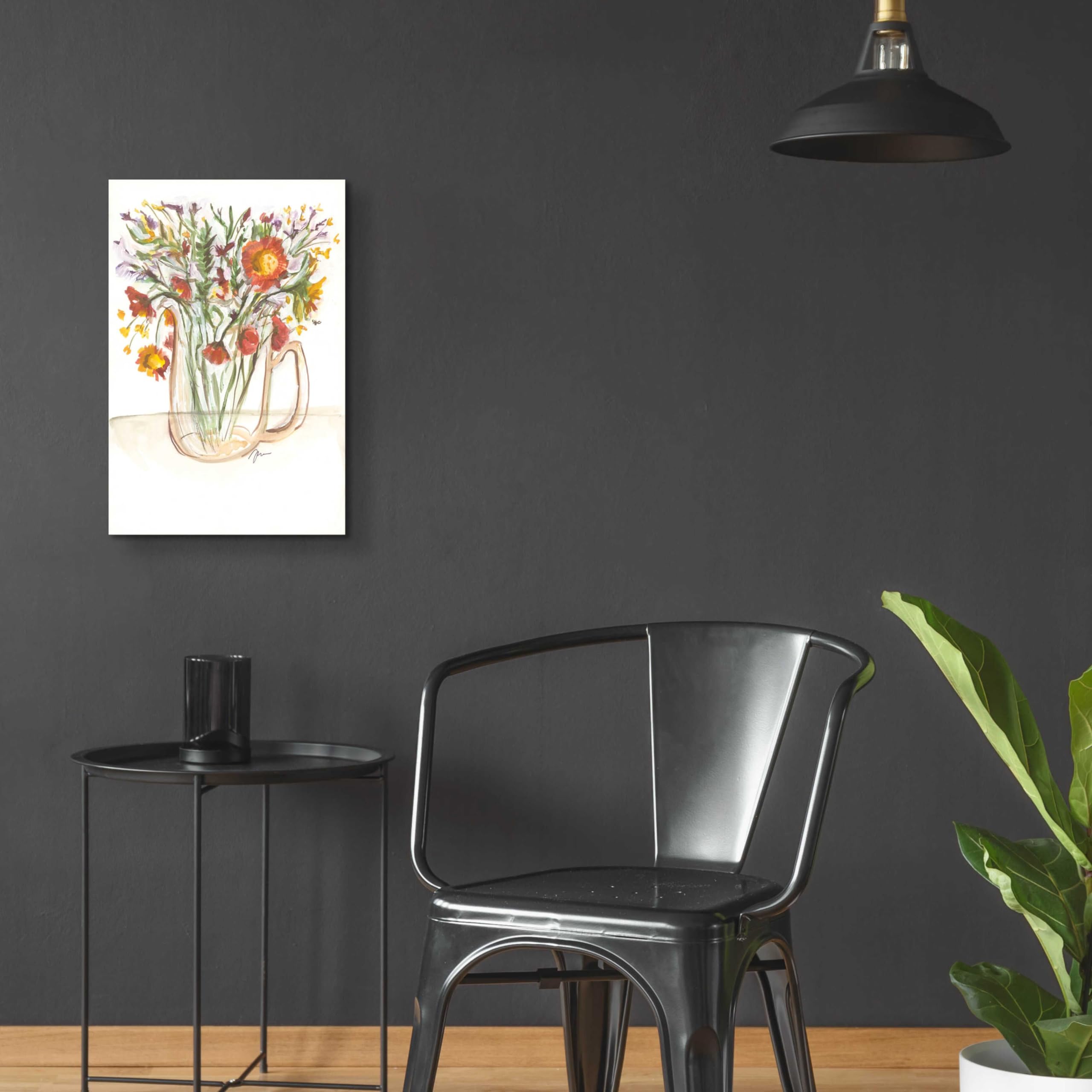 Buttermilk Farm Florals Acrylic Glass Wall Art by Jessica Mingo - 16x24 Inches Modern Farmhouse Painting for Living Room, Bedroom & Office Decor