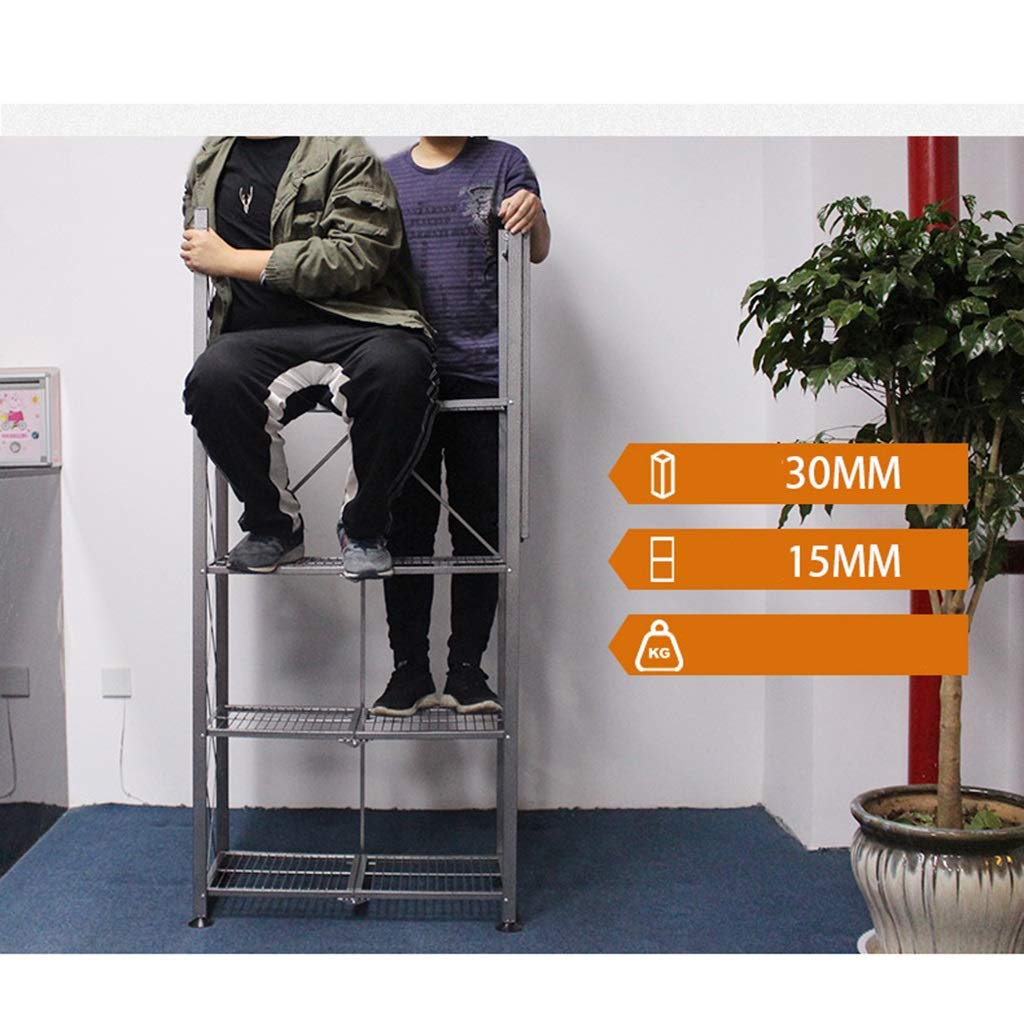 5-Tier Heavy Duty Foldable Storage Shelf - Freestanding Metal Shelving Unit for Kitchen, Garage, Basement & Office Organization | Durable Display Rack for Home Storage & Commercial Use