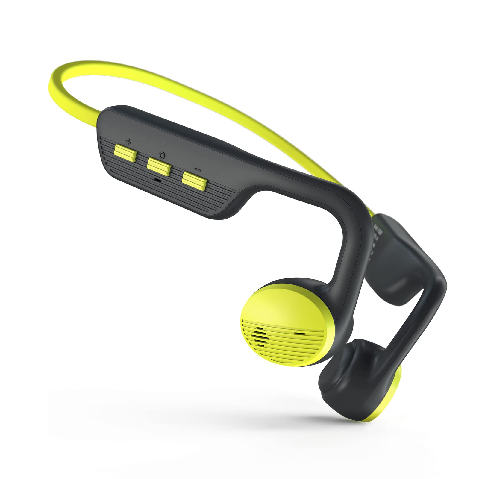 Open Ear Bluetooth Headphones 5.2 with Microphone - Wireless Air Conduction Sport Earphones for Running, Cycling, Driving - 24H Playtime & Sweatproof - Perfect for Workouts, Commuting & Outdoor Activities (Grey & Green)