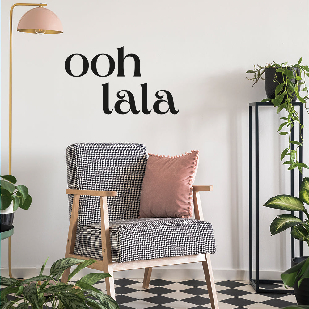 Ooh Lala Removable Wall Decal - Peel and Stick Wall Stickers for Home Decor, Nursery, Kids Room & Office - Easy to Apply & Remove