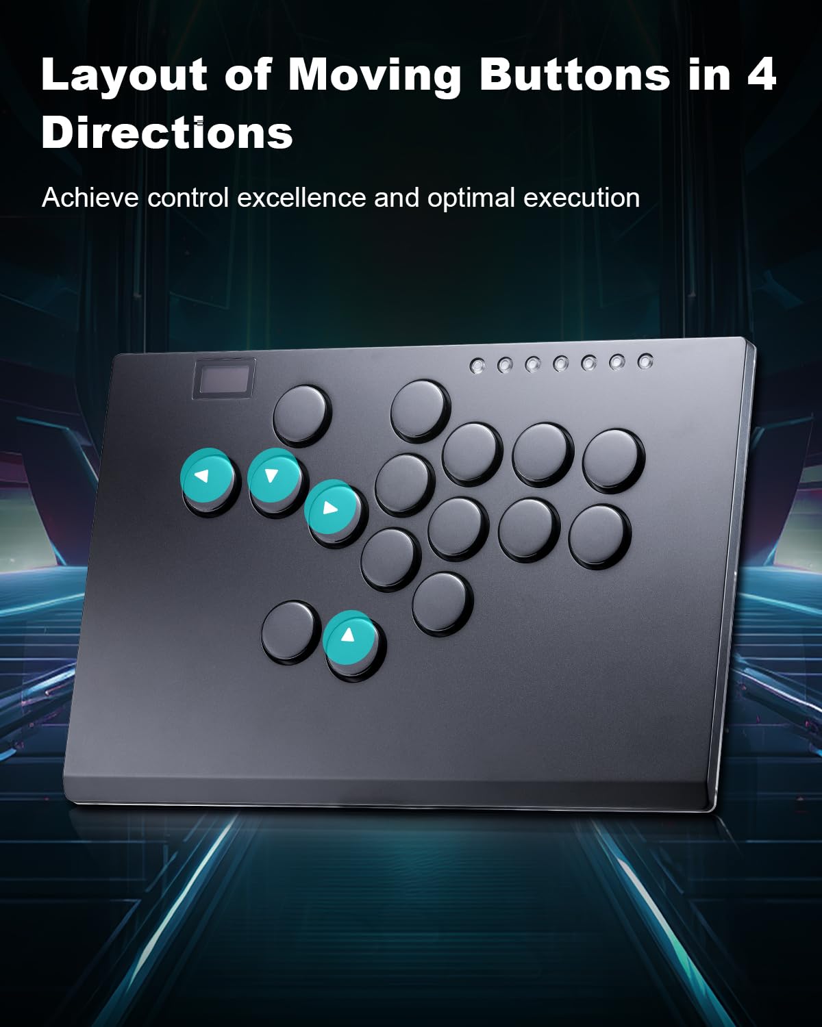 ONEED Haute42 M16 Plus Black Aluminum Leverless Arcade Fight Stick - Compatible with PC, PS3, PS4 & Nintendo Switch - Low Profile Mechanical Switches, Hot Swap & SOCD Cleaning - Perfect for Fighting Games, Arcade Gaming & Esports Tournaments