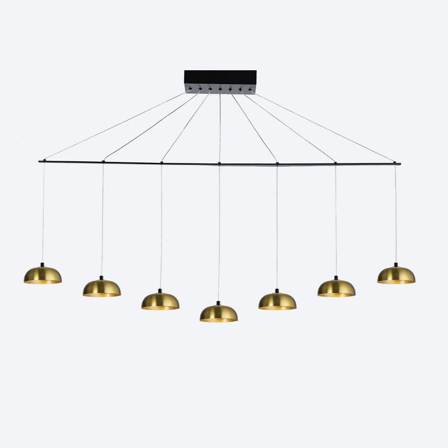 ZORO LINEAR 7 LED Pendant Light with Yosh Shade - Dimmable Modern Lighting Fixture for Kitchen Island, Dining Room, and Living Room