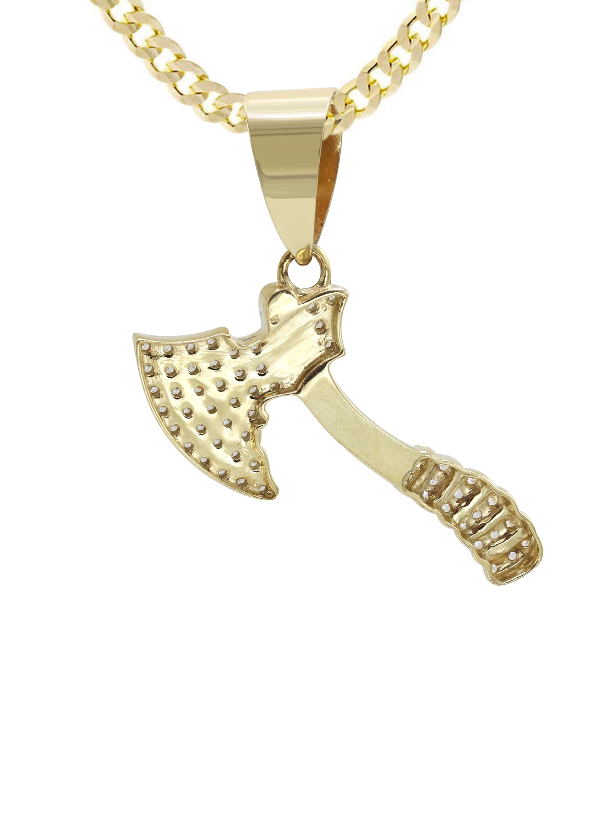 10K Yellow Gold Hatchet Necklace for Men & Women - 13.8 Grams Solid Gold Pendant - Viking Jewelry Gift for Him & Her - Perfect for Everyday Wear, Outdoor Adventures & Special Occasions