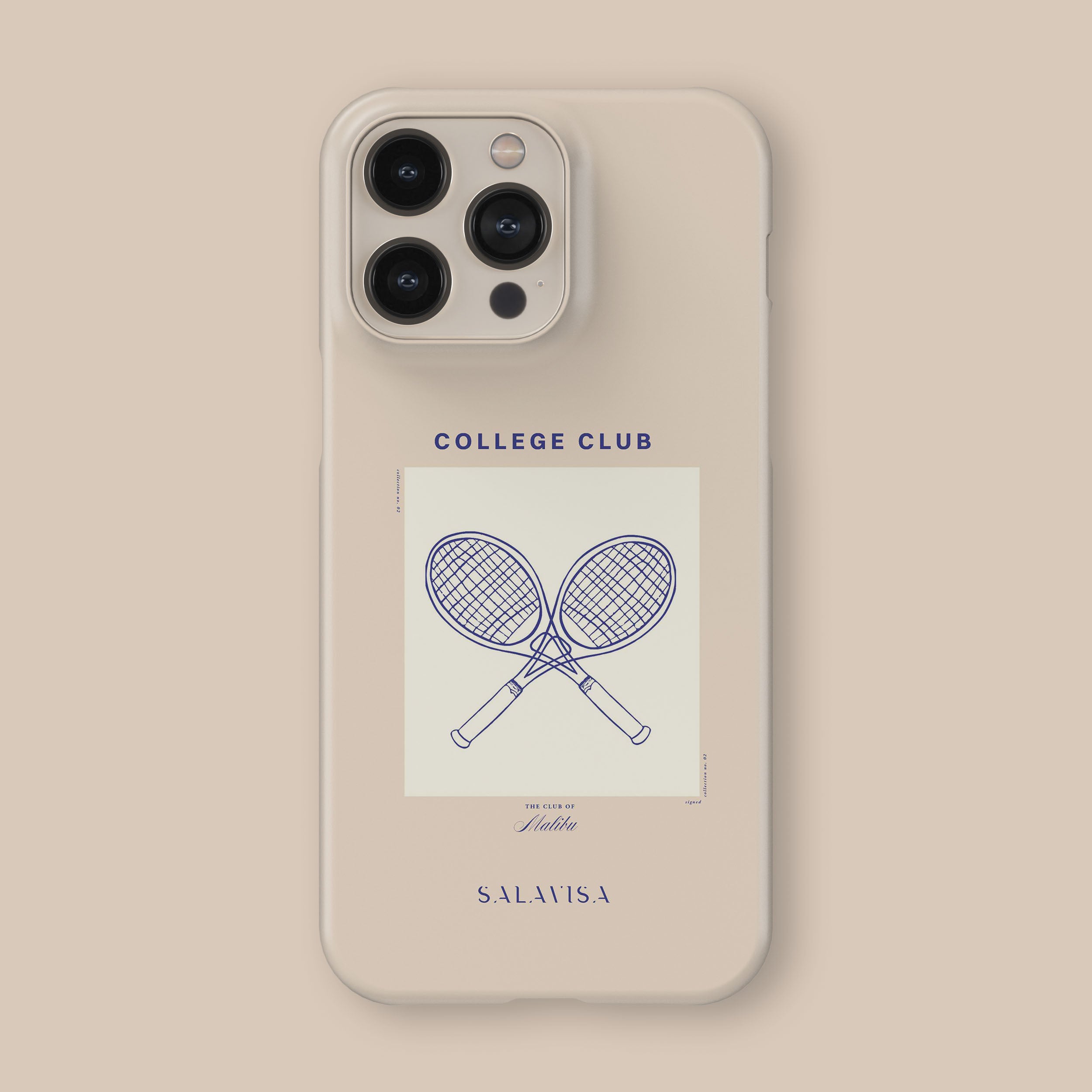 Beige Malibu Club Phone Case - Trendy Protective Cover for iPhone & Samsung - Perfect for Beach, Travel & Everyday Use
