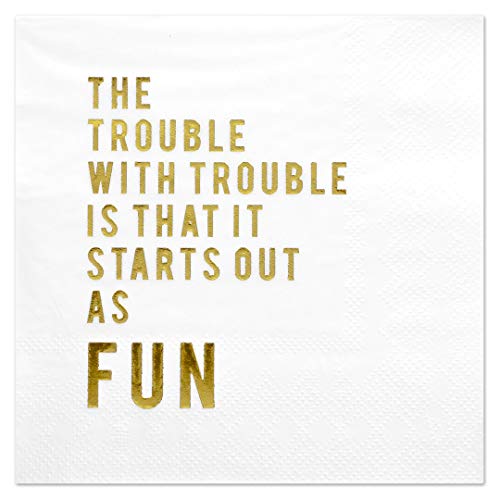 Gold 5x5 Trouble Napkins 50-Pack