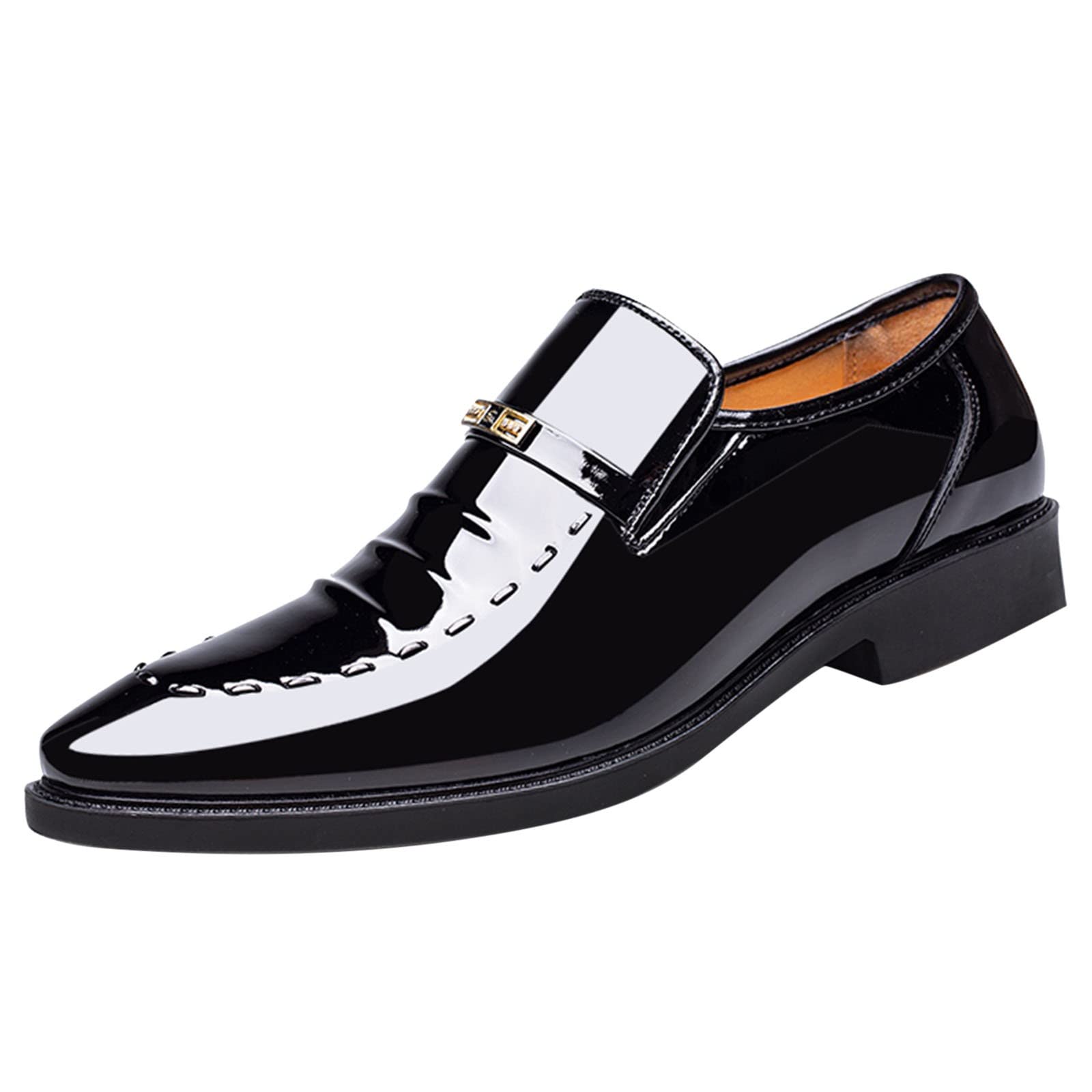 **Men's Leather House Shoes Size 11 - Fashionable Pointed Toe Slip-Ons for Summer & Autumn - Perfect for Indoor Comfort, Casual Outings & Light Hiking**