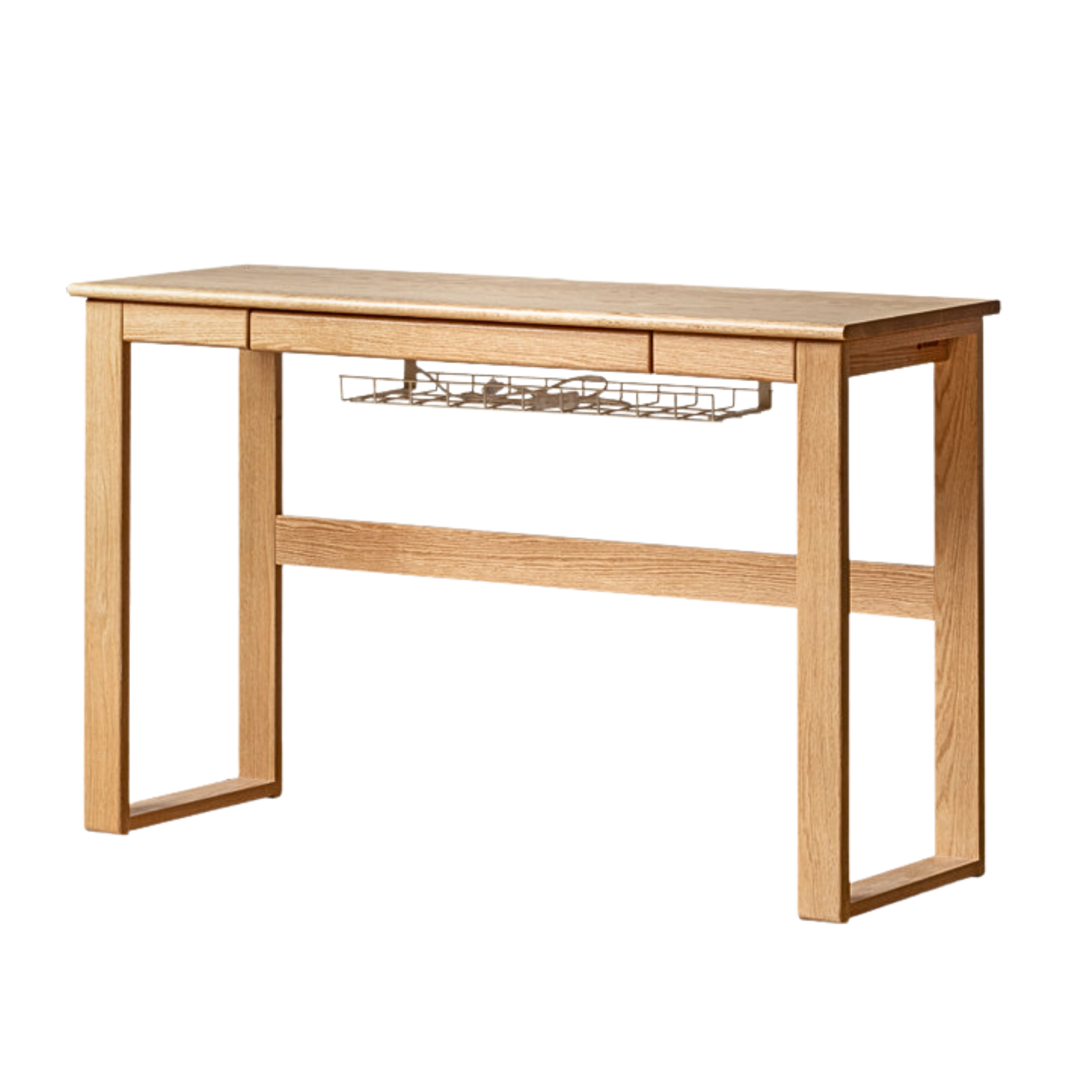 Solid Oak and Poplar Wood Office Desk - Long Executive Workstation for Home & Office - Perfect for Remote Work, Study, and Professional Workspaces