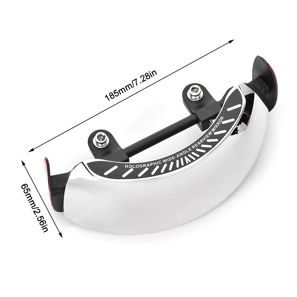 Qiilu 180° Wide Angle Motorcycle Rearview Mirror - Blind Spot Safety Side Mirror for Cruiser, Sport Bike, Street Bike & Scooter - Perfect for Enhanced Visibility & Safe Riding in Traffic