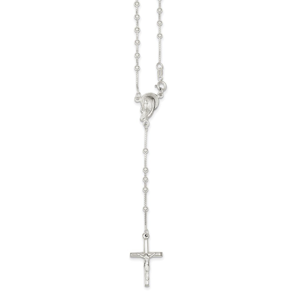 925 Sterling Silver Rosary Necklace Chain - Durable & Elegant Jewelry for Women, Perfect for Religious Gifts, Daily Wear & Special Occasions