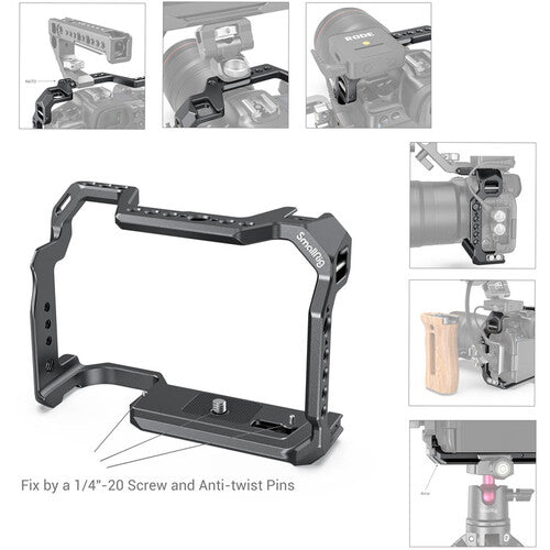 SmallRig Camera Cage for Canon EOS R5 & R6 - Professional Aluminum Alloy DSLR Cage with Full Access to Ports - Perfect for Vlogging, Filmmaking & Photography