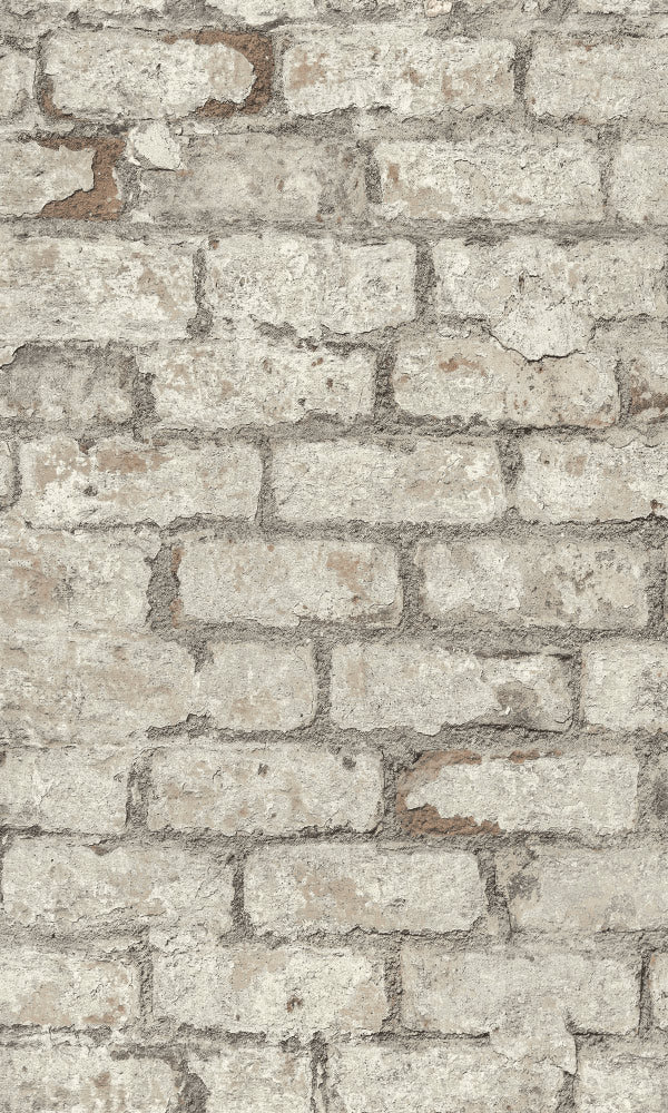 Beige Urban Brick Wall Wallpaper R6714 - Self-Adhesive Peel & Stick Wallpaper for Home Decor, Living Room, Bedroom, Office - Easy to Install & Removable