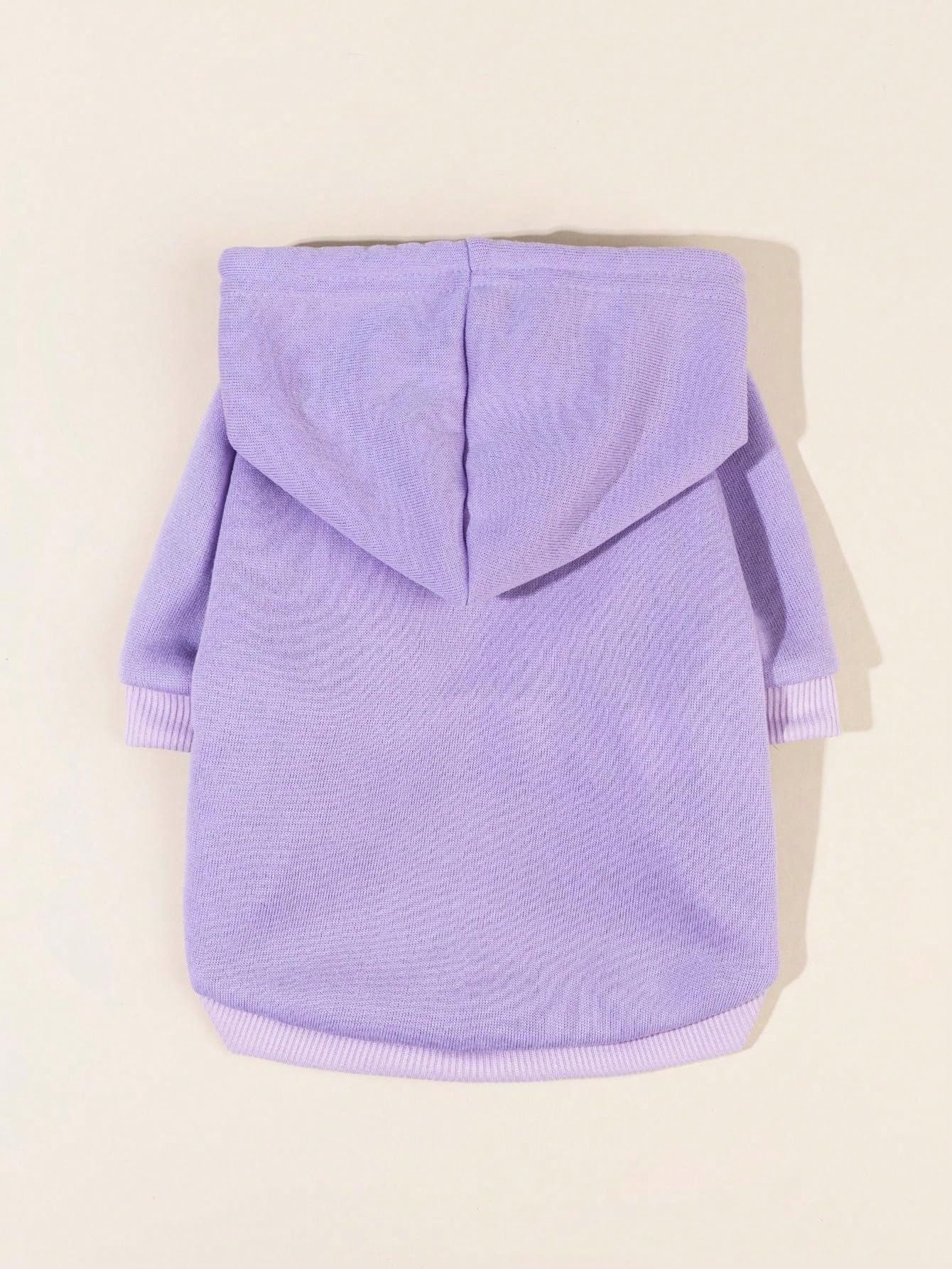 QWINEE Basic Dog Hoodie - Warm Pet Jacket for Small & Medium Dogs & Cats - Soft Puppy & Kitten Apparel in Mauve Purple (XL) - Perfect for Winter Walks & Indoor Comfort