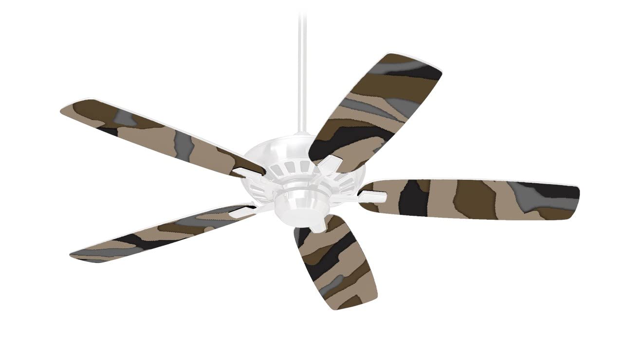 Camouflage Brown Ceiling Fan Skin Kit - Fits Most 42 Inch Fans (Fan & Blades Sold Separately) | Perfect for Hunting Cabins, Man Caves & Outdoor Themed Rooms