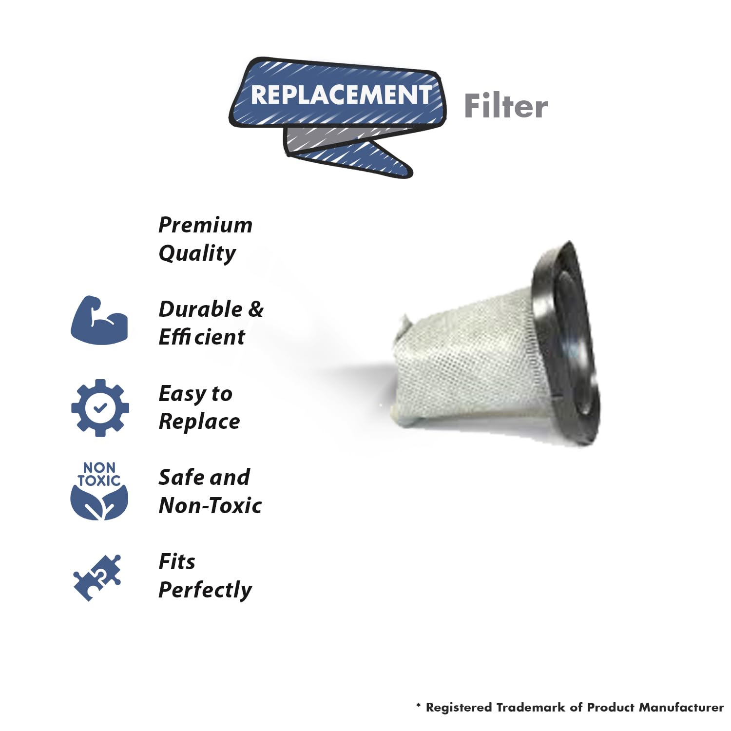 Dirt Devil F25 Vacuum Filter Replacement for Swift Stick - 2SV1102000 - Home Cleaning