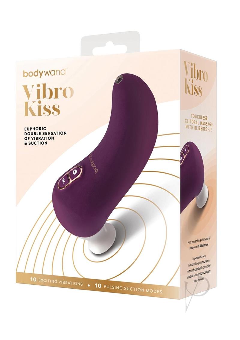 Bodywand Vibro Kiss - Rechargeable Silicone Clitoral Stimulator for Women, Purple/White - Perfect for Solo Play & Couples Intimacy