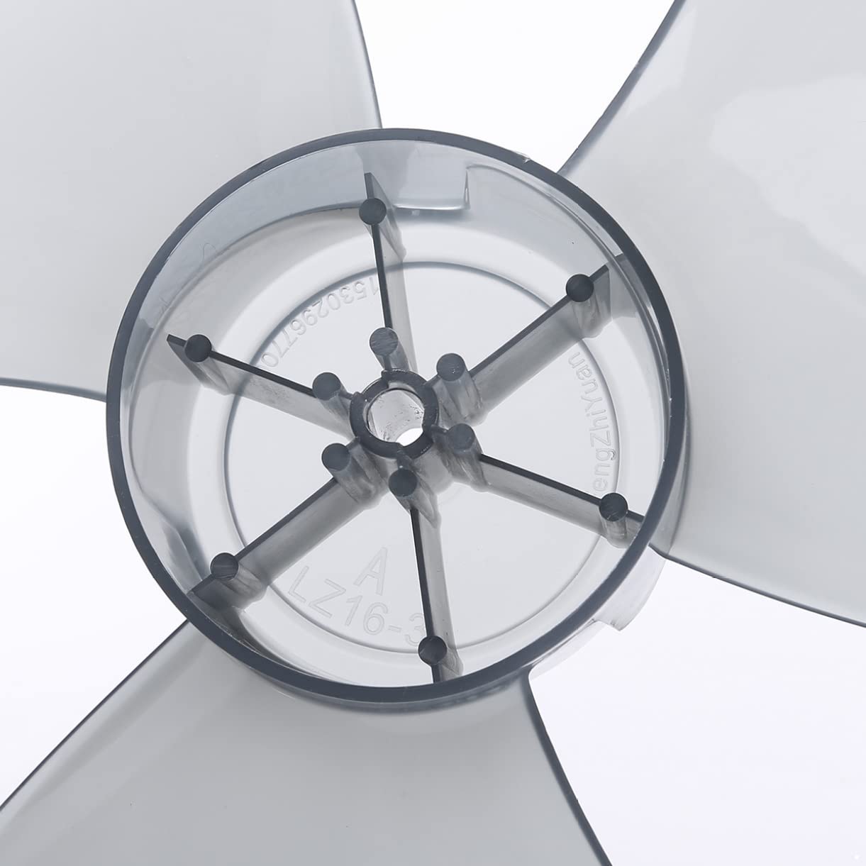 16 Inch Plastic 3-Blade Fan Replacement with Fan Nut - Grey Electric Fan Blades for Ceiling, Table & Standing Fans - FEESHOW Durable Cooling Accessories