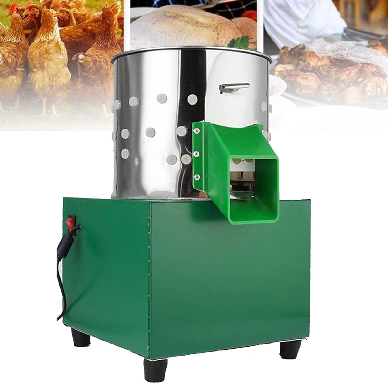 Stainless Steel Electric Chicken Plucker Machine | Fast Feather Removal for Poultry, Quail & Birds | Perfect for Home Butchering & Farm Use
