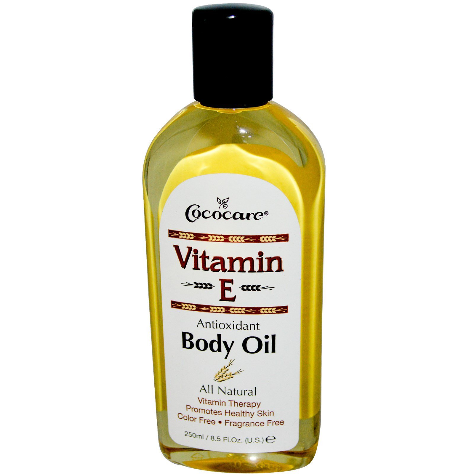 Organic Coconut & Vitamin E Body Oil for Dry Skin - Hydrating & Nourishing Moisturizer for Massage, Stretch Marks & After Sun Care