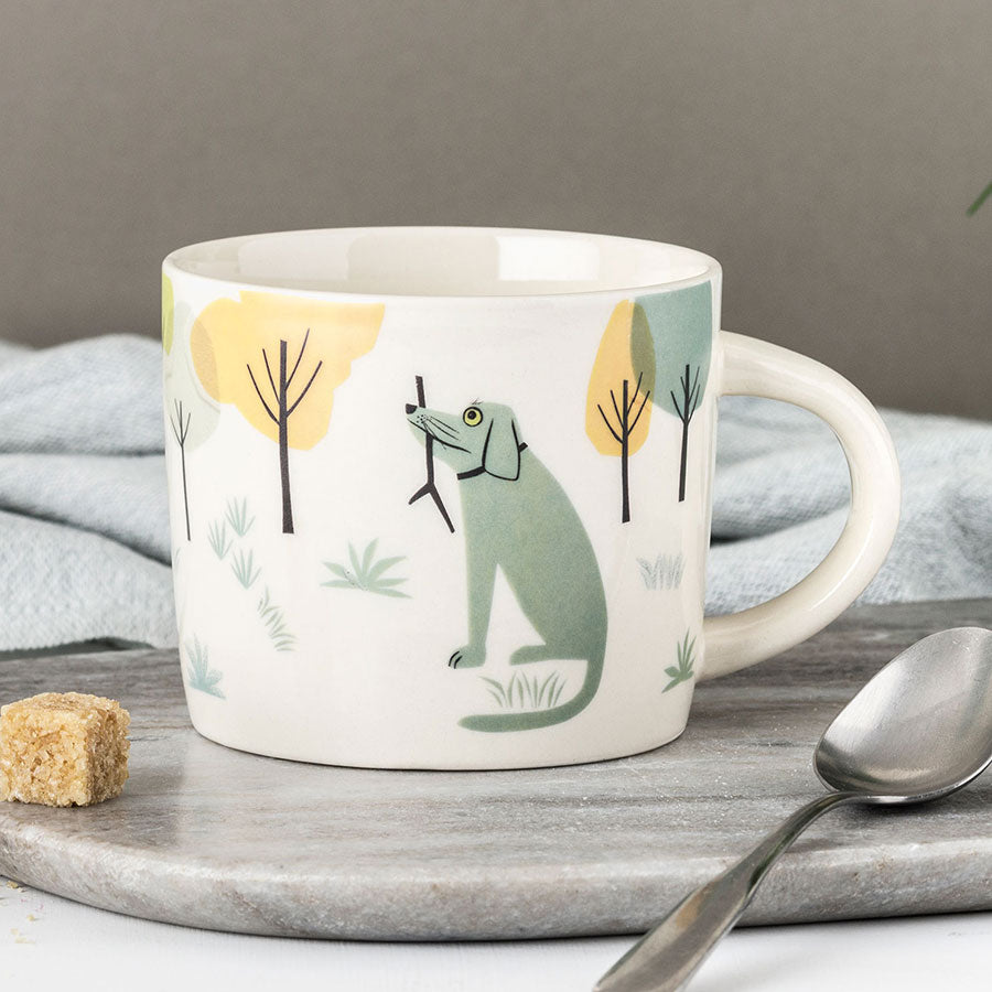 Handmade Ceramic Dog Mug - Cute Puppy Coffee Cup with Handle, Perfect for Tea & Hot Chocolate - Ideal Gift for Dog Lovers, Home & Office Use