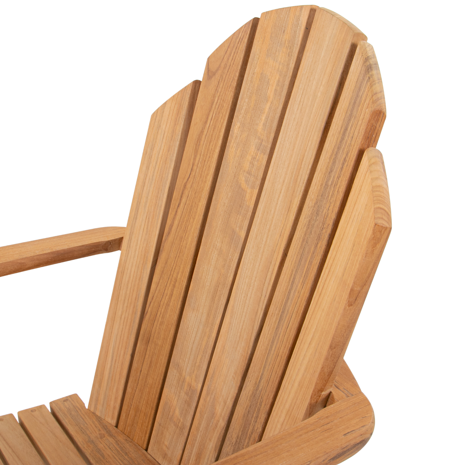 Premium Caledon Teak Curved Back Adirondack Chair - Weather-Resistant Outdoor Patio Furniture for Garden, Poolside & Backyard Relaxation