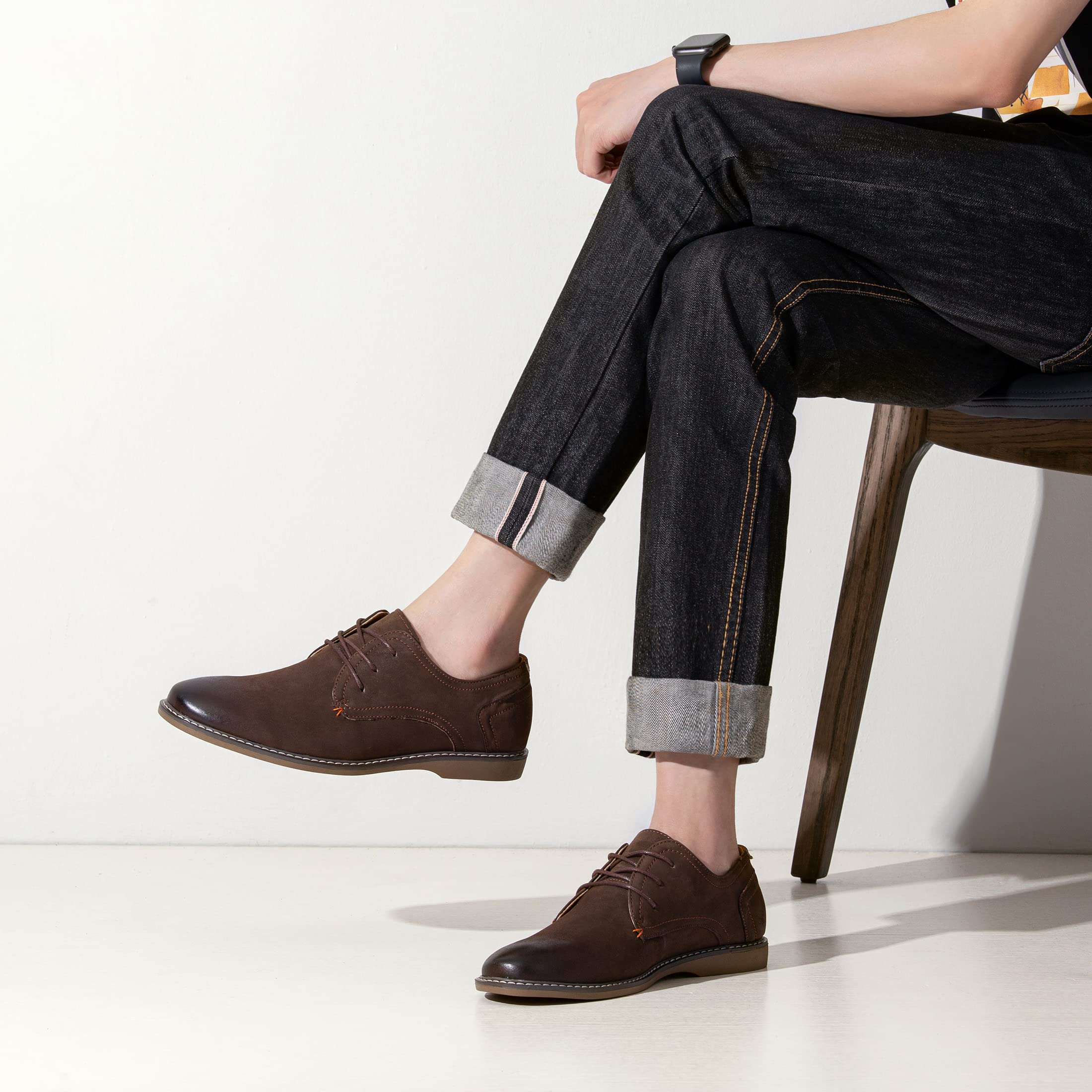 Jousen Men's Suede Casual Dress Shoes - Classic Business Loafers for Office, Wedding & Formal Events | Comfortable & Stylish Men's Footwear