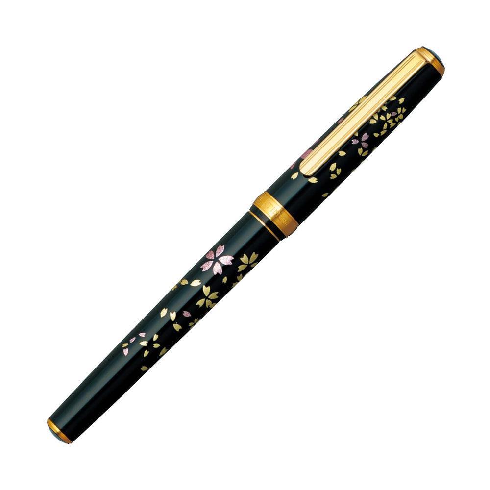Premium Platinum Fountain Pen with Classic Maki-e Design - Luxury Writing Instrument for Calligraphy, Business Signatures & Gift Giving